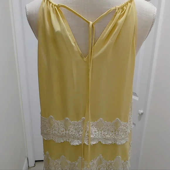 Ann Taylor LOFT Women Yellow Sleeveless Blouse Size S - Picture 3 of 6